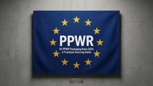EU Packaging and Packaging Waste Regulation PPWR concept