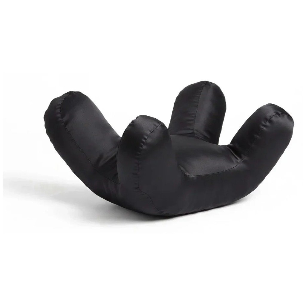Black satin beauty face pillow
