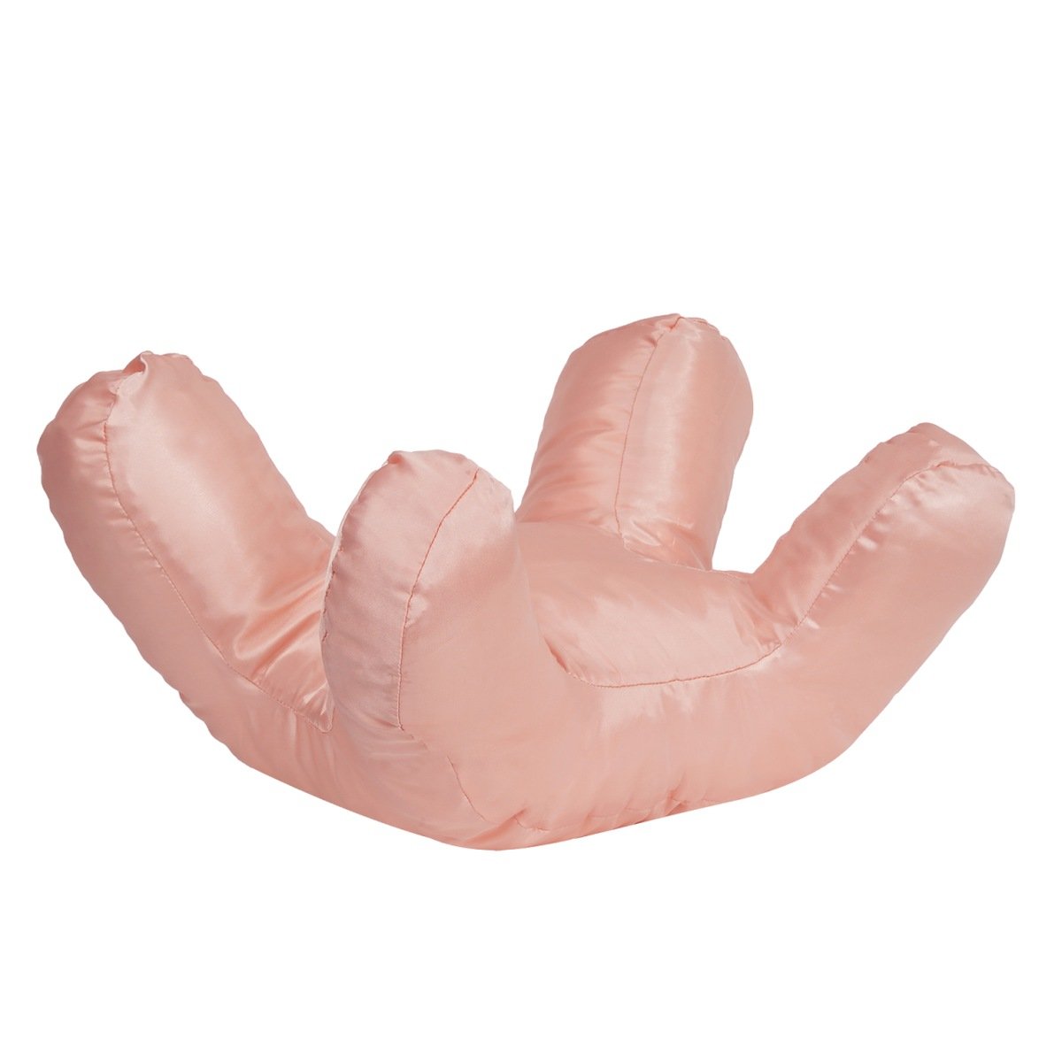 Coral red satin beauty face pillow